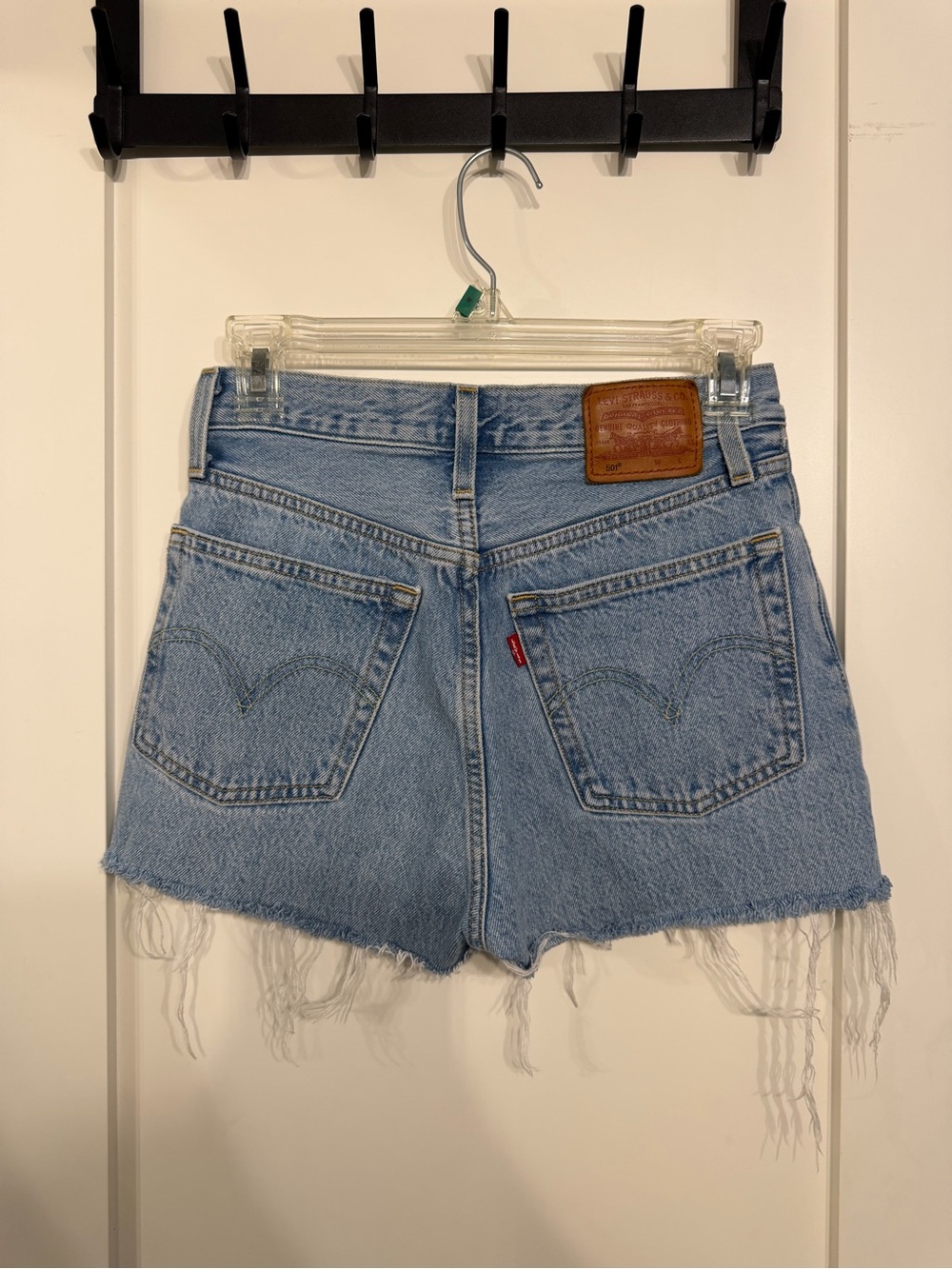 Levi's Light Blue High-Rise Cutoff Denim Shorts